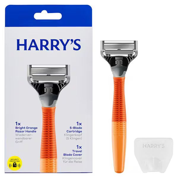 Harry’s Truman Razor – Bright Orange | Precision Men’s Shaver with 1 Blade Cartridge
