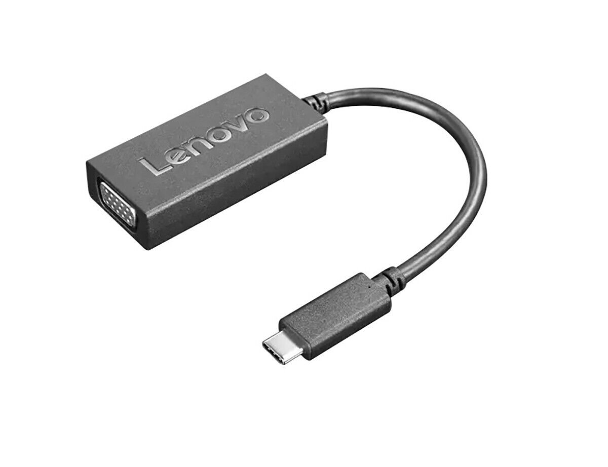 Lenovo USB C - VGA Black Adapter