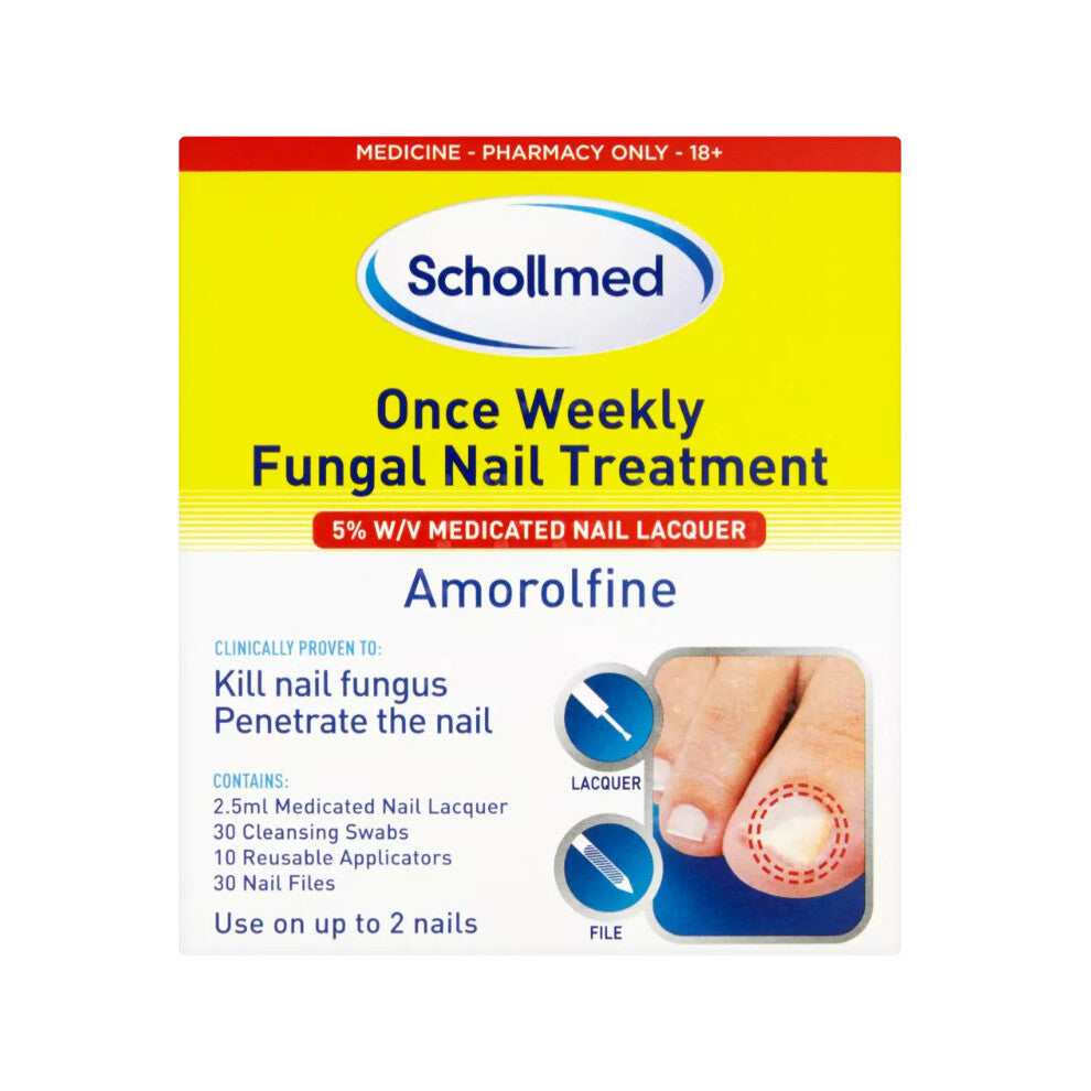 Schollmed Once-Weekly Fungal Nail Treatment – 5% Amorolfine Medicated Nail Lacquer (2.5 ml)
