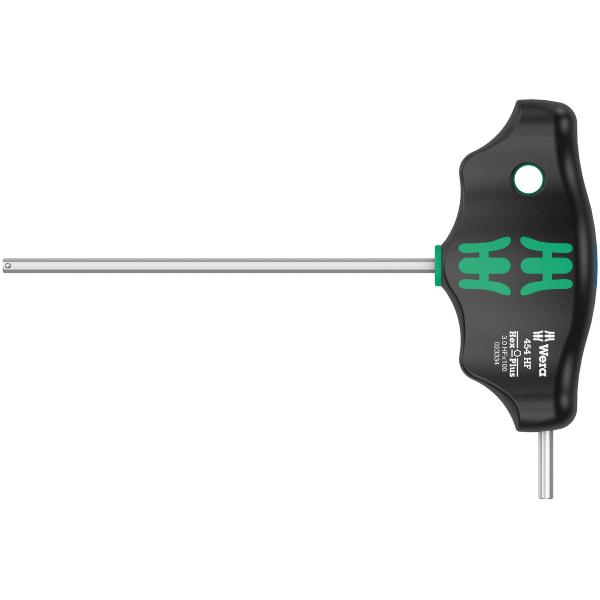 Wera 454 HF T‑Handle Hexagon Screwdriver – 6 mm × 100 mm (Hex‑Plus, High‑Fit)