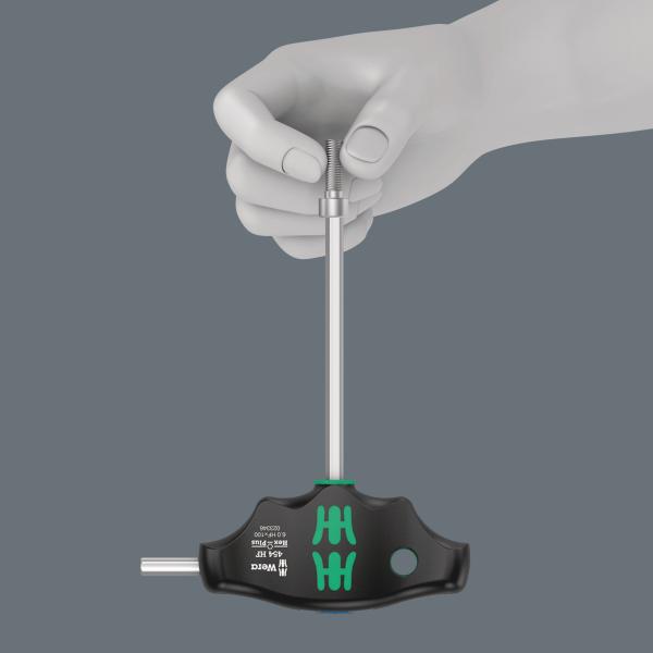 Wera 454 HF T‑Handle Hexagon Screwdriver – 6 mm × 100 mm (Hex‑Plus, High‑Fit)