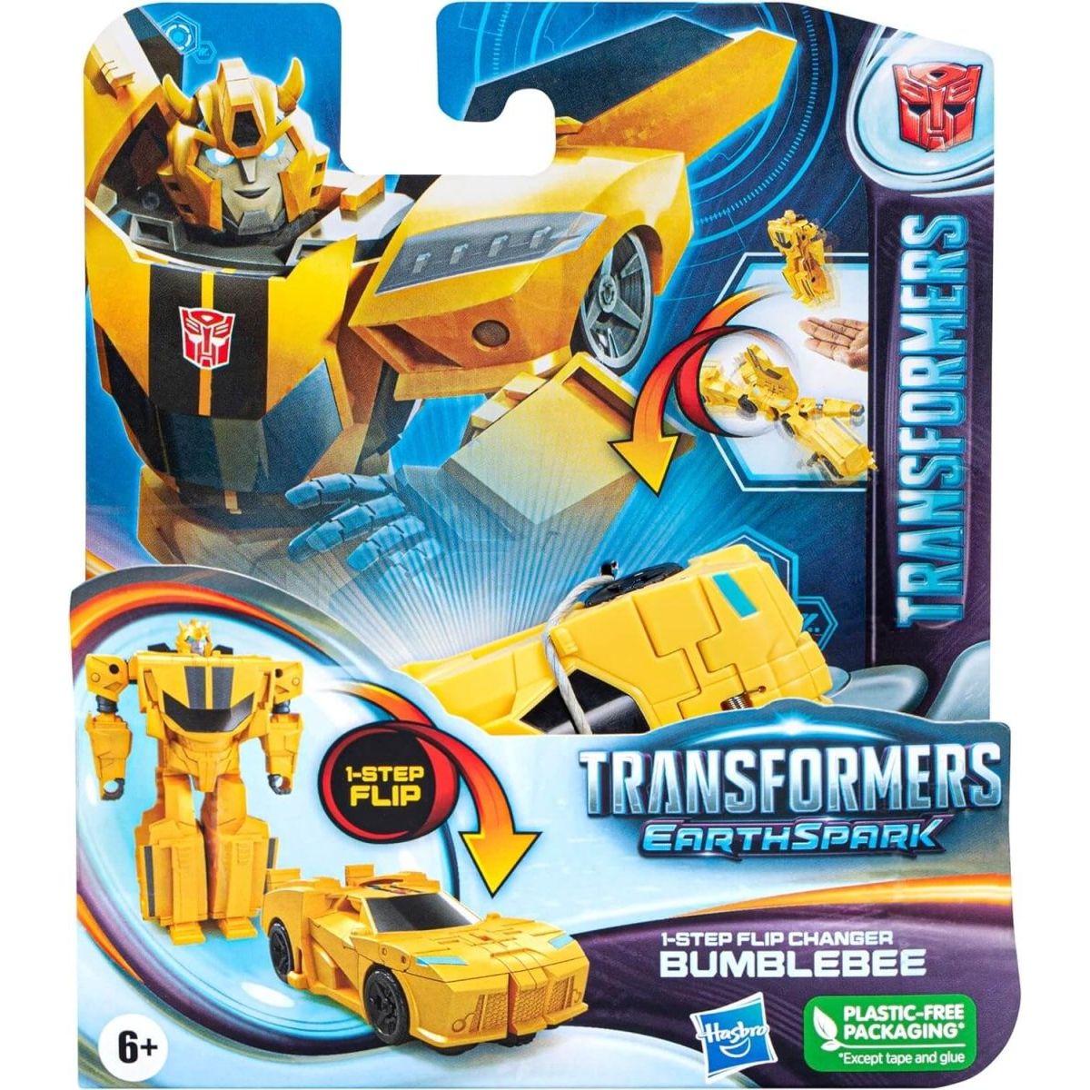 Transformers Toys EarthSpark 1 - Step Flip Changer Bumblebee, 10 - cm Action Figure - Amar.co.uk