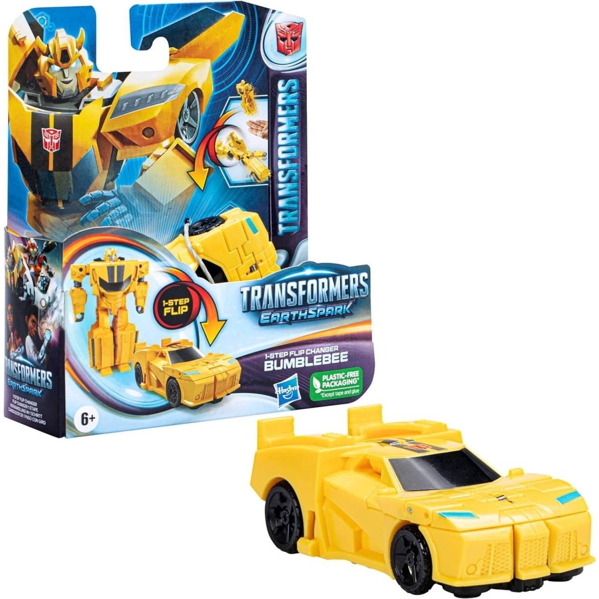 Transformers Toys EarthSpark 1 - Step Flip Changer Bumblebee, 10 - cm Action Figure - Amar.co.uk