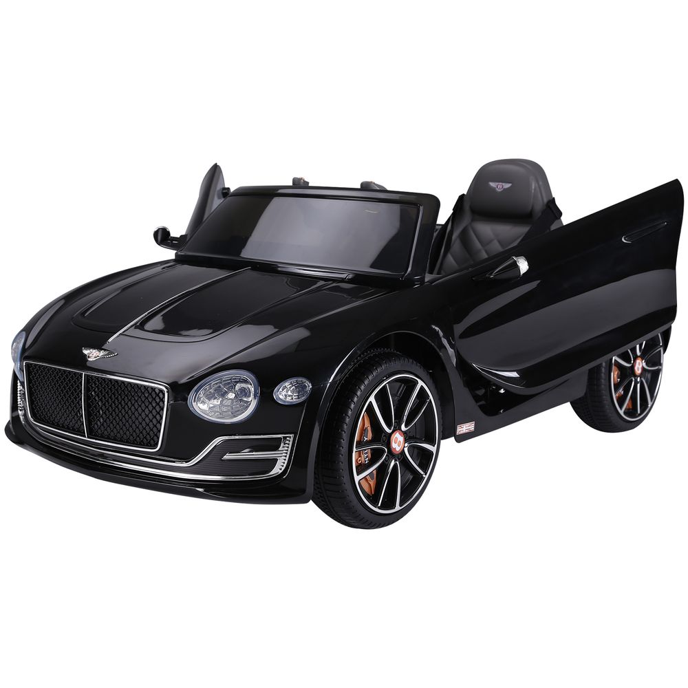 Electric Ride-on Car w/ LED Lights Music Parental Remote Control Black - Amar