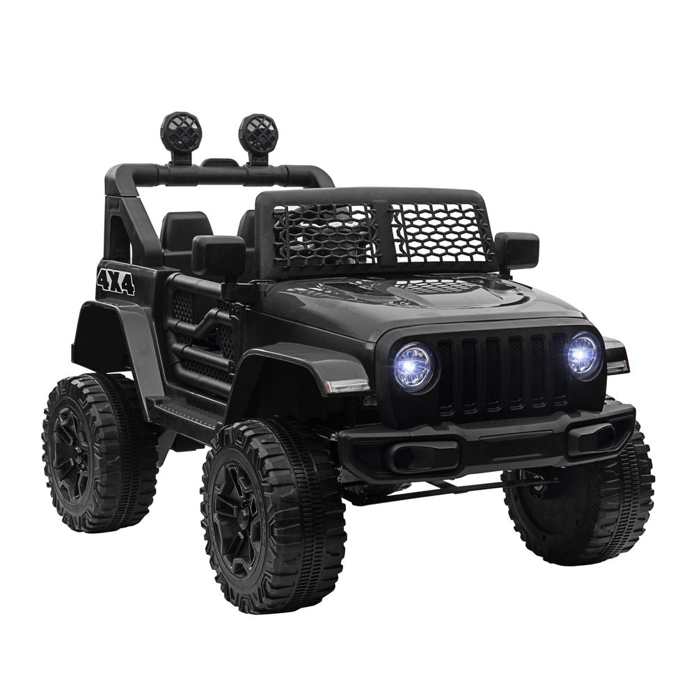 12V Kids Electric Ride On Car Truck Off-road Toy Remote Control Black HOMCOM - Amar