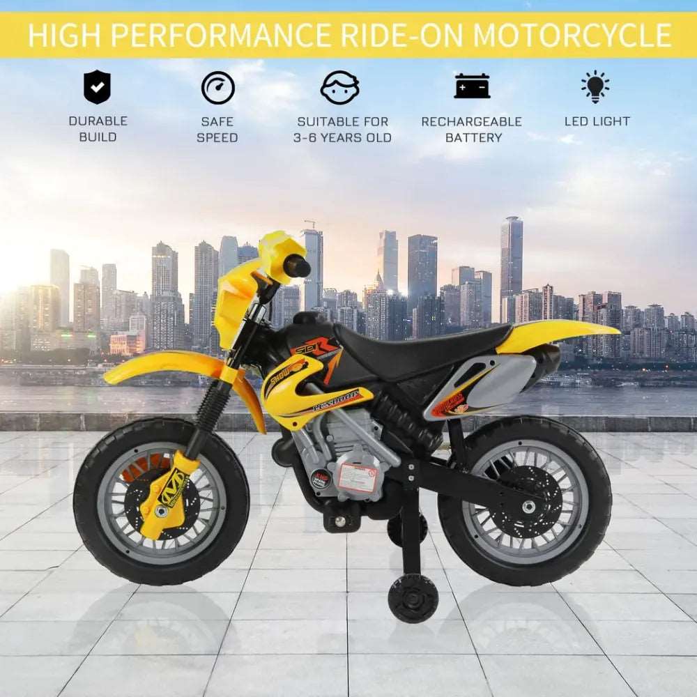 Electric Ride on Motorbike Kids Ride On  Children Motorcycle Yellow